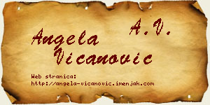 Angela Vicanović vizit kartica